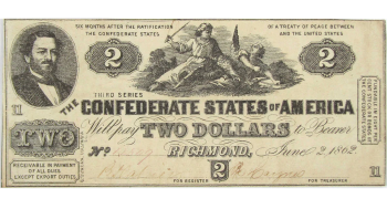 1862 $2 Confederate Note